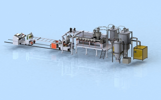 ซื้อ เครื่องผลิตแผ่นตกแต่ง PETG APET Sheet Extrusion Line 600KG/H online manufacture