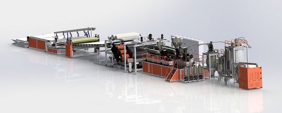ซื้อ ผลงานกันรอยสูง PMMA Sheet 1-10mm Extrusion Line, 450 - 800KG/H พร้อมหน่วยเคลือบกันรอย UV ออนไลน์ online manufacture