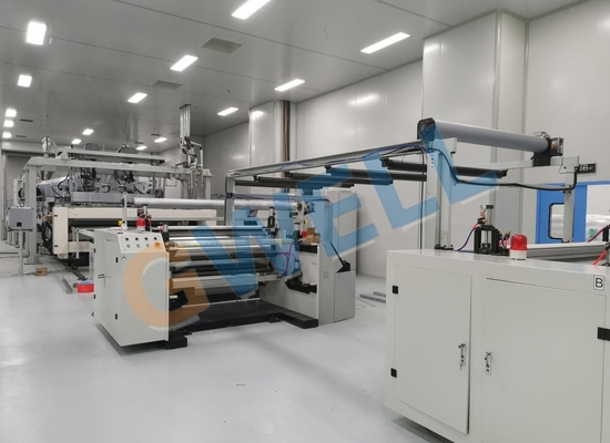 ซื้อ GWELL EVA POE เครื่องผลิตหนังแสงอาทิตย์ สายขีด 2200-2600mm ความกว้าง online manufacture