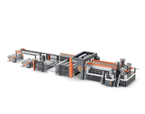 ซื้อ 2600 มม หน้ากว้าง EVA Solar Film Extrusion Line ด้วยผลิต 300-700 กิโลกรัมต่อชั่วโมง และความเร็วสายสูงสุด 16m/s สําหรับการปิดแผ่นแสงอาทิตย์ online manufacture