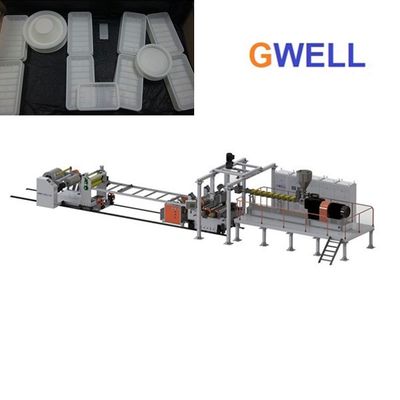 ซื้อ เครื่องทำแผ่น PLA PLA Thermoforming สายการอัดรีดแผ่นสามชั้นสามารถปรับแต่งได้ online manufacture