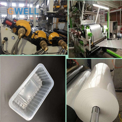 ซื้อ เครื่องรีดขึ้นรูปแผ่น PP Blister พร้อมวัสดุรีไซเคิล 80% การรีดร่วม 4 ชั้น และความกว้าง 800-1500 มม. สำหรับการขึ้นรูปด้วยความร้อน online manufacture