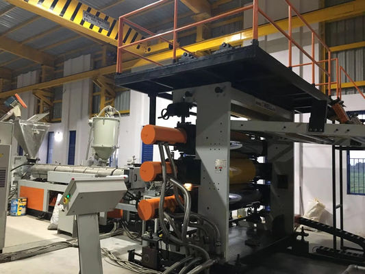 สายการอัดรีดแผ่นหลังคา PVC กระเบื้องเคลือบเรซินสังเคราะห์ ASA Co Extrusion Machine