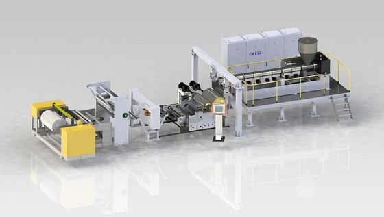 การโยน PVC Cling Film พลาสติก Wrap Extrusion Line การปรับแต่งและความยืดหยุ่น
